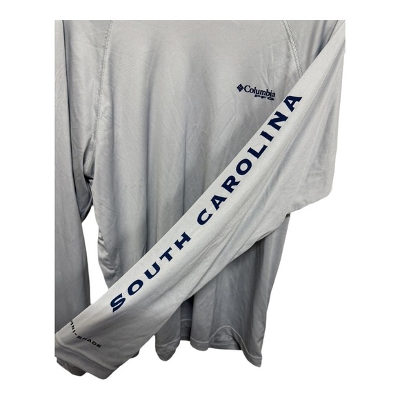 Columbia PFG Omni Shield Long Sleeve Gray Men's Shirt Size Medium South Carolina - Picture 3 of 6